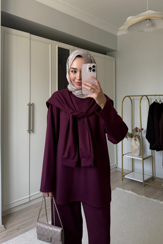 Şallı oysh* takım - bordo