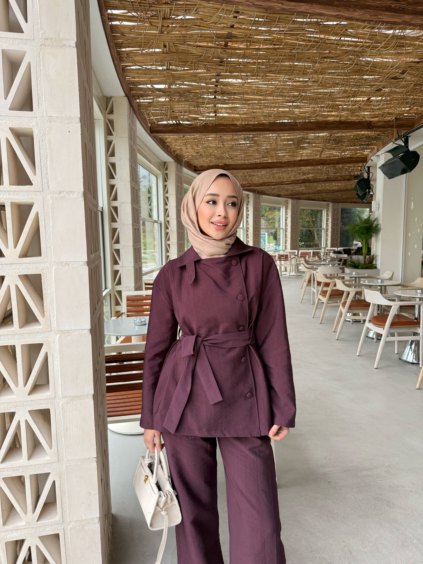 Rısso Düğmeli Takım - bordo