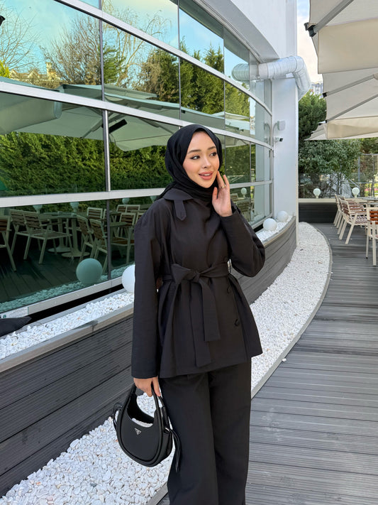 Rısso Düğmeli Takım - siyah