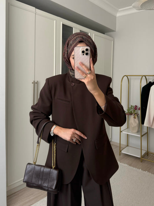 Urban classic ceket - kahverengi