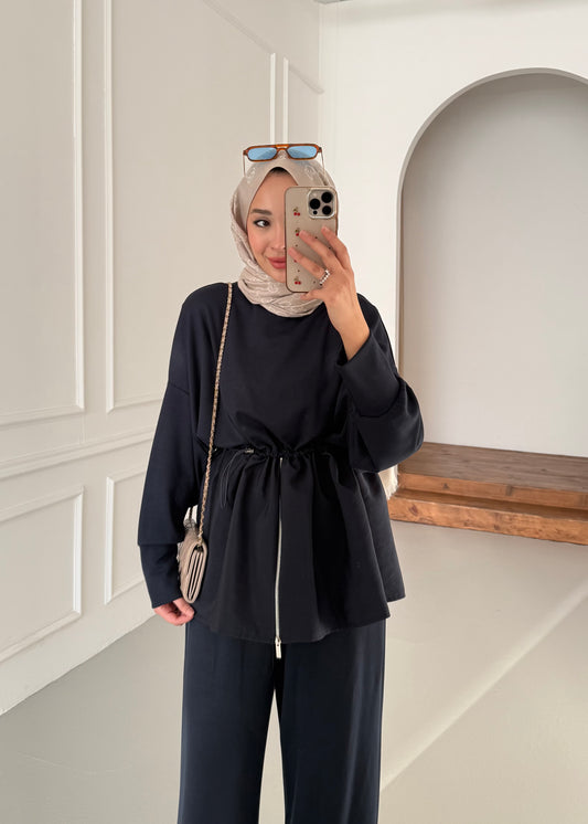 Rabys Yarım Fermuarlı Takım - lacivert