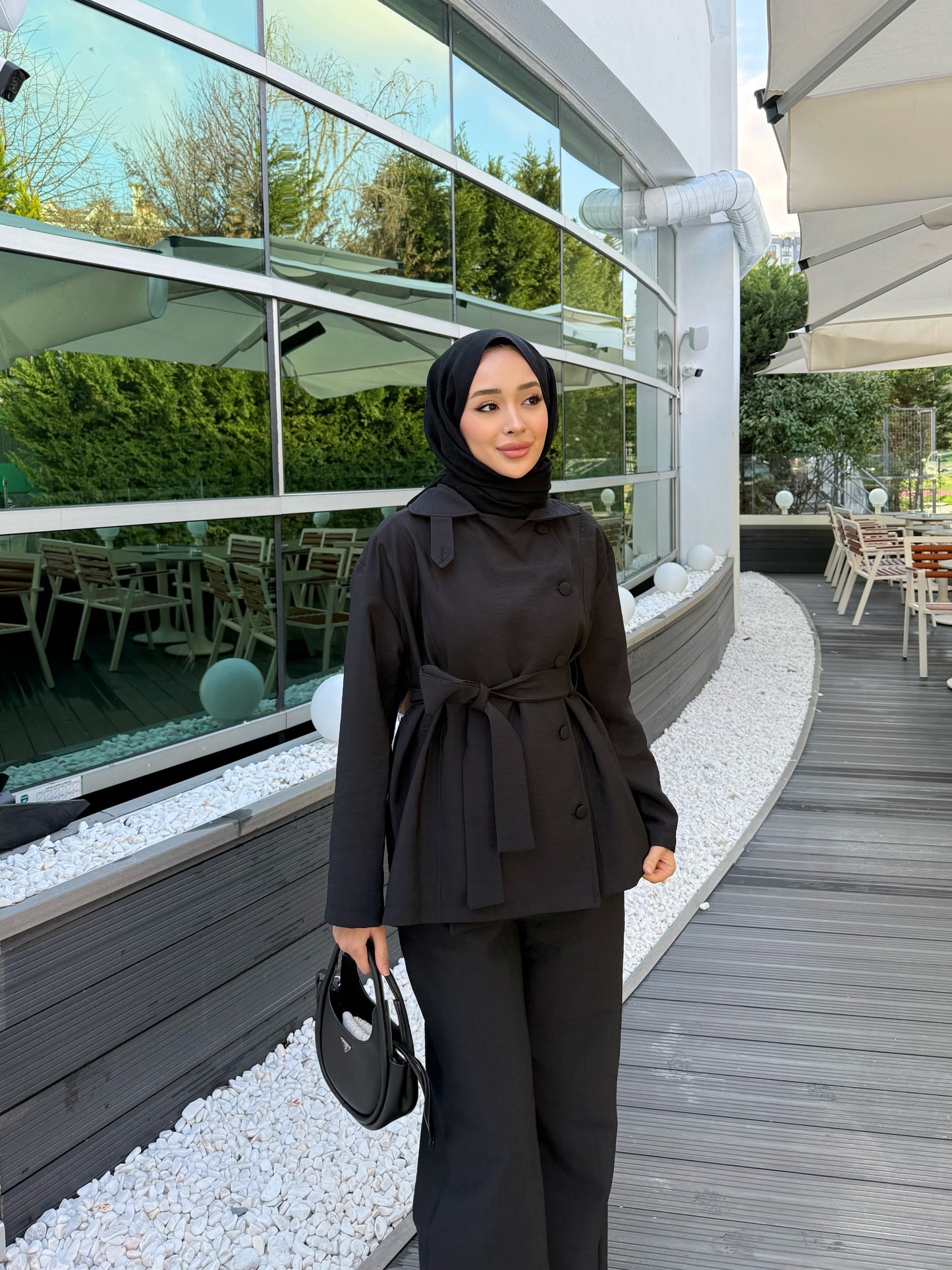 Rısso Düğmeli Takım - siyah