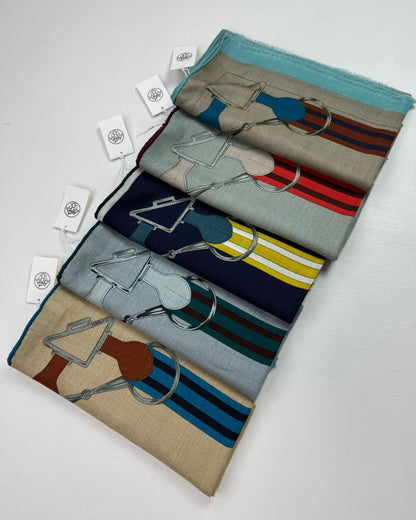 Premium desen yün ipek ŞAL