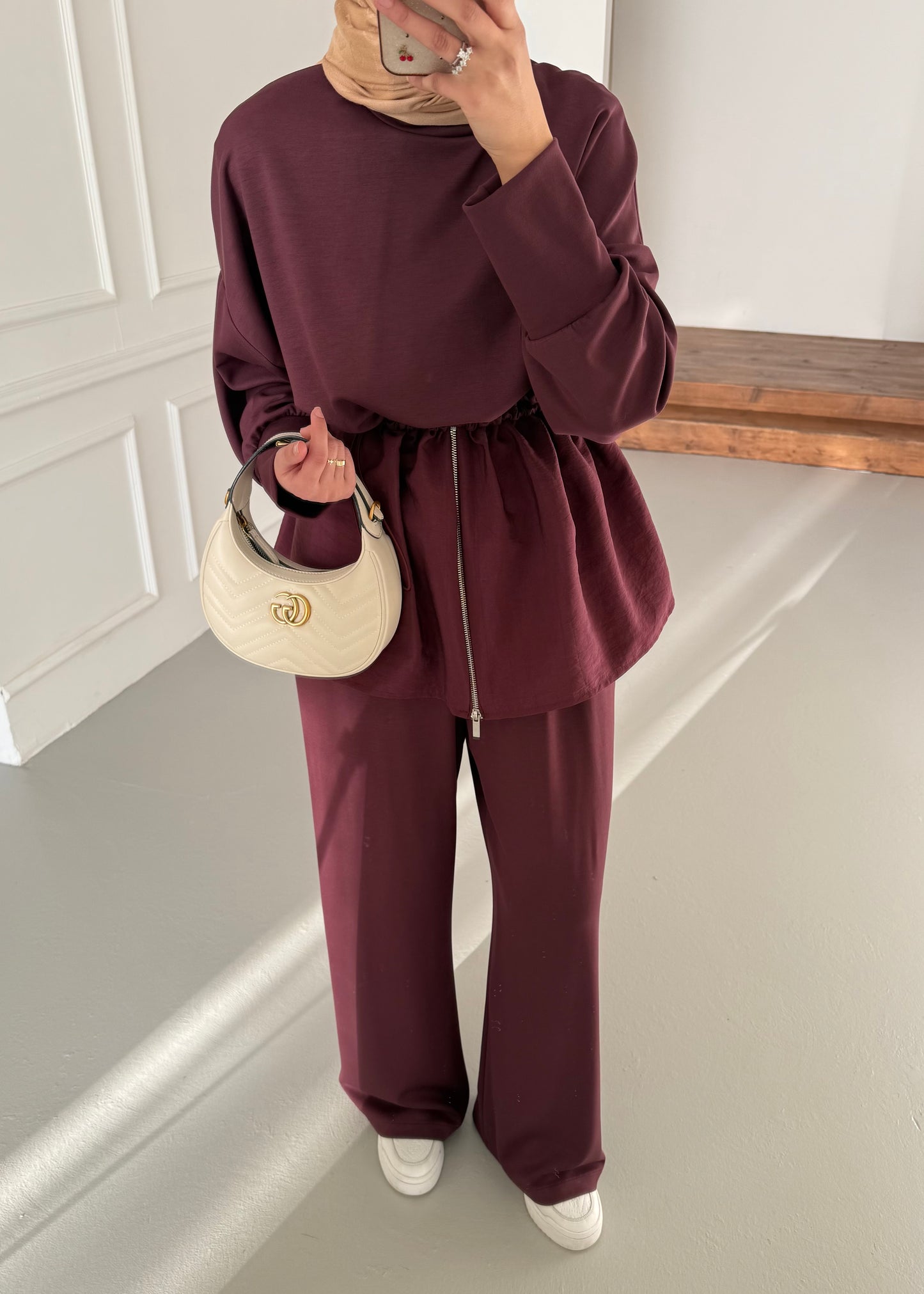 Rabys Yarım Fermuarlı Takım - bordo