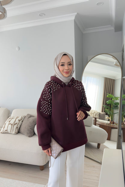 Shine Sweatshirt - BORDO