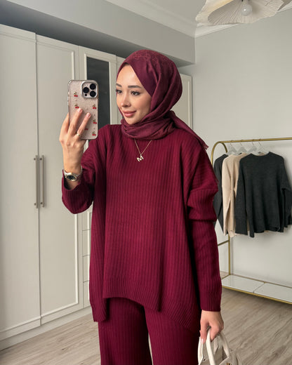 Triko takım - bordo