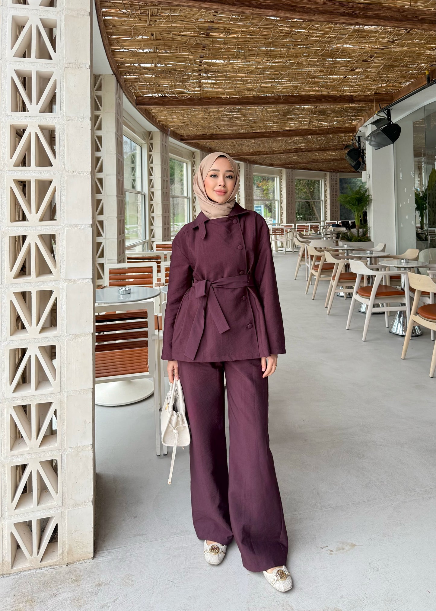 Rısso Düğmeli Takım - bordo