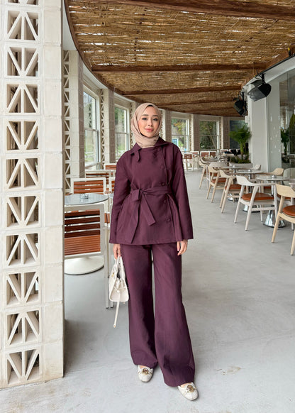 Rısso Düğmeli Takım - bordo