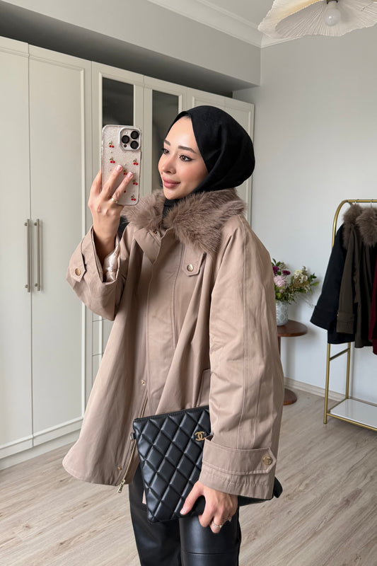 Premium kürklü parke - vizon