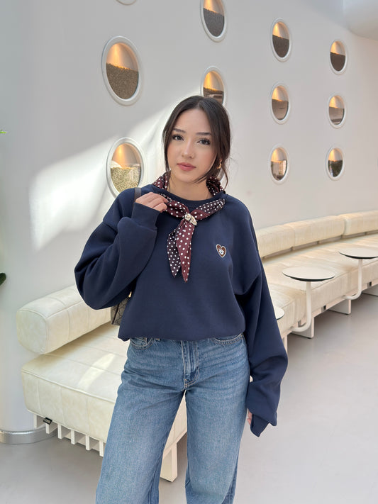 Leove Sweatshirt - LACİVERT
