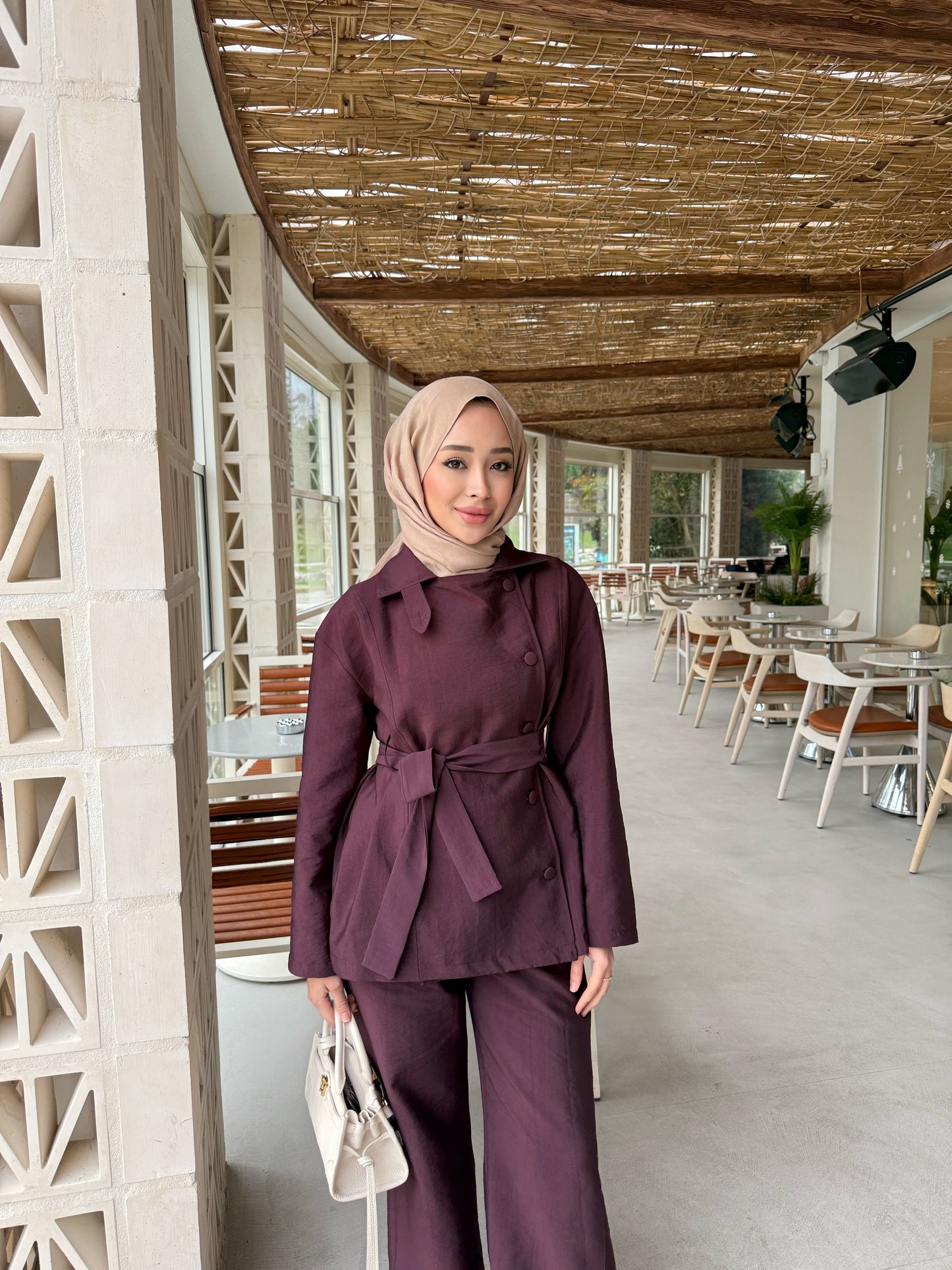 Rısso Düğmeli Takım - bordo