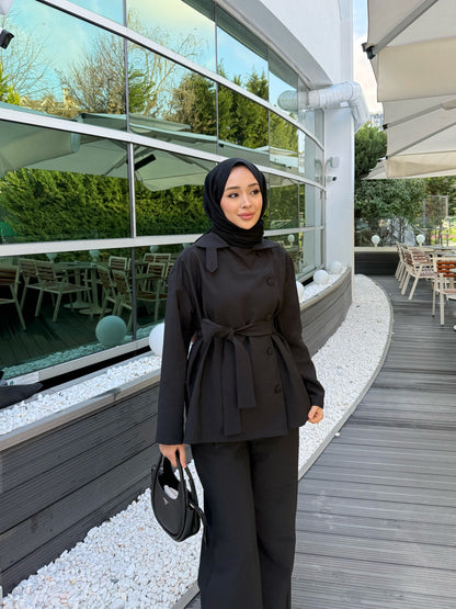 Rısso Düğmeli Takım - siyah