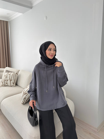 Biyeli Sweatshirt - FÜME